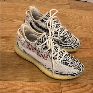 Adidas Yeezy Boost 350 V2 Zebra Sneakers - White and Black